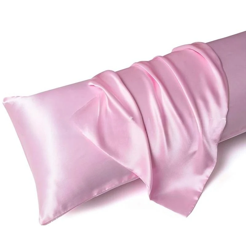 1 Pair Satin Pillowcase - Anti-Allergy Breathable Bedding Polyester Satin with Envelope Closure Machine Washable & Skin-Friendly - الصورة 8