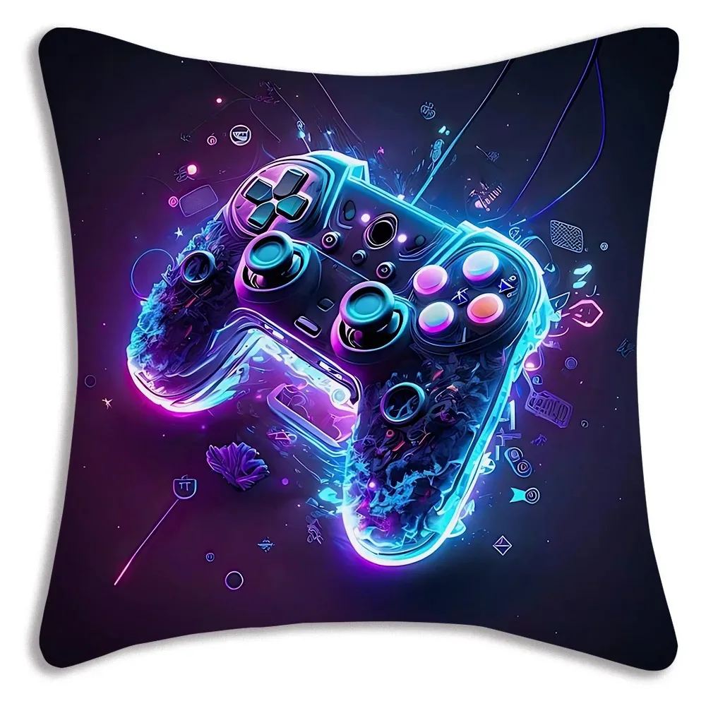 Cool game handle printed pillowcase, bedroom room decoration, game hall sofa chair cushion cover, decoration - الصورة 16