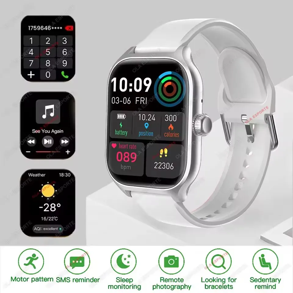 New Smartwatch Dial to Answer Calls Calorie Tracking Heart Rate Blood Oxygen Monitoring Bluetooth Smart Watch for ios Android - Image 4