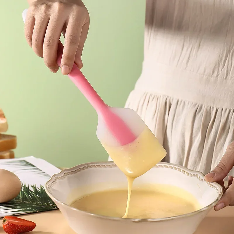 Silicone Spatula Cream Butter Cooking Baking Spatula Heat Resistant Utensils Scrape Decorator Translucent Kitchen Baking Tools - الصورة 3
