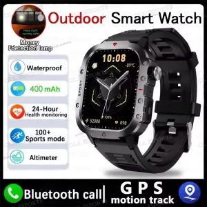 Outdoor Sports Smartwatch New 2025 2.01 inch HD Screen LED Flashlight Bluetooth Talking Smart Watch for Men Women Holiday Gift