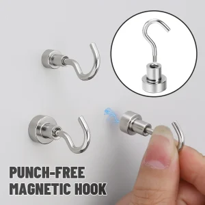 20/1PCS Metal Strong Magnetic Hook Wall-mounted Heavy-duty Magnetic Hook Key Hanger Home Kitchen Bathroom Accessories Magnet