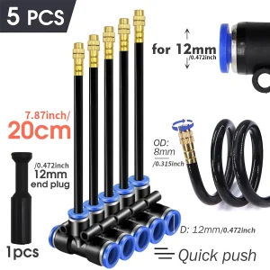 20/30/50cm 360° Free-bend Misting Nozzle Adjustable Brass Atomization Sprayer Garden Irrigation Watering for 6/8/10/12mm PE Hose