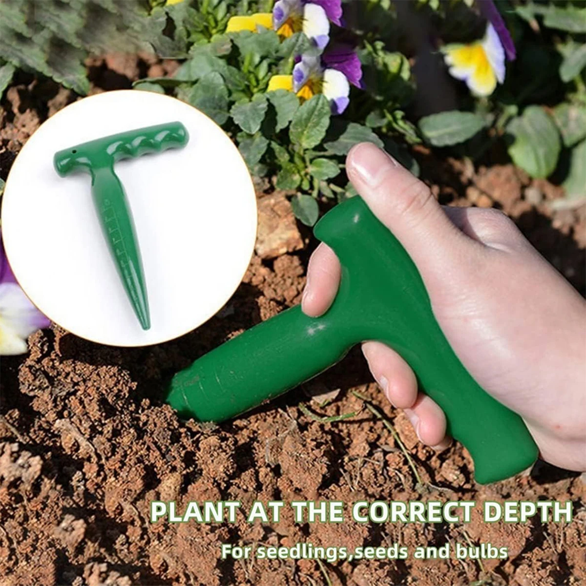 Manual Seeder Plant Seeds Sow Bonsai Accessories Garden Plants Vegetables Seed Drill Dispenser Vegetable Flower Grow Gardening - الصورة 4