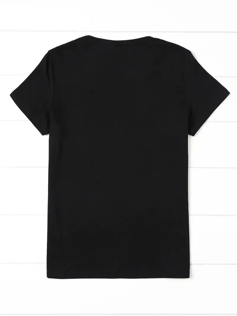 Women's Casual Graphic T-Shirt with Playful Chick PEW PEW MADAFAKAS Print Short Sleeve T Shirt Clothing Top Tee - Image 3