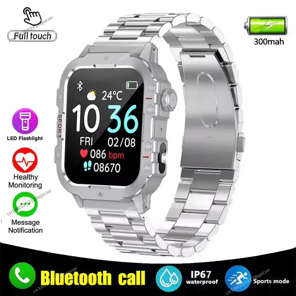 Outdoor Sports Smart Watch LED Flashlight Bluetooth Talking 1.44 inch HD Screen Smart Watch for Men Women Holiday Gifts 2025 New - Image 8