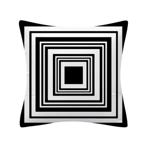Geometry Cushion Cover 45x45 Polyester Pillowcase Decorative Sofa Cushions Pillowcover Home Decor Black Yellow Blue Pillow Cases