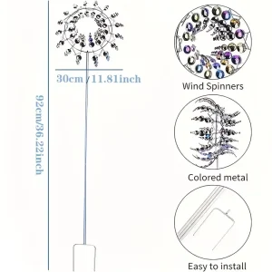 Metal Windmill Creative Courtyard Garden Lawn Decoration Wind Collector Magical Kinetic Energy Metal Windmill Rotator