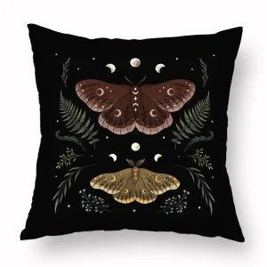 Home Decor Halloween-Themed Moon And Witch Pillowcases Pattern Cushion Cover Suitable For Sofa Bedroom Car Pillow Cover