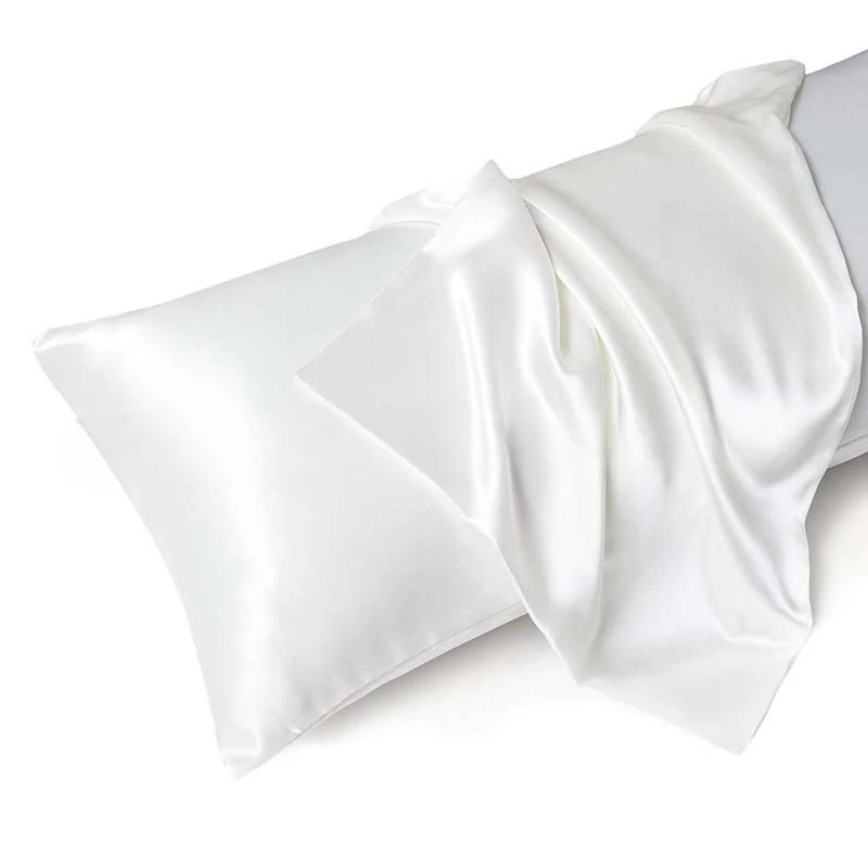 1 Pair Satin Pillowcase - Anti-Allergy Breathable Bedding Polyester Satin with Envelope Closure Machine Washable & Skin-Friendly - الصورة 7