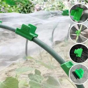 10pcs Greenhouse Clips Film Row Cover Clips Greenhouse Hoops Install Greenhouse Film Clips Garden Tarpaulin Net Clips