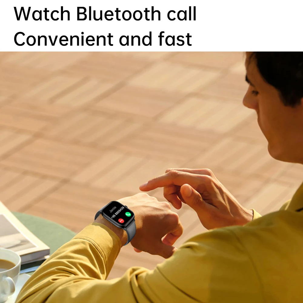 Smart Watch 2024 Bluetooth Call Music Smart Watches For Men 2.01" Full Touch Dial Fitness Tracker Waterproof Smartwatch - Image 3