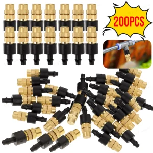 10-200PCS Outdoor Misting Cooling System Garden Irrigation Watering 4/7PVC Atomizer Nozzles Adjustable Garden Sprinklers Head