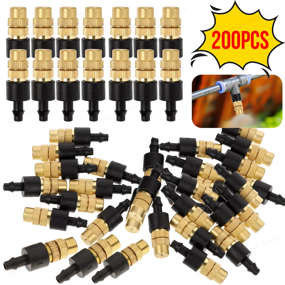 10-200PCS Outdoor Misting Cooling System Garden Irrigation Watering 4/7PVC Atomizer Nozzles Adjustable Garden Sprinklers Head - Image 2