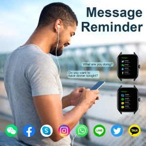 LAXASFIT New Smart Watch 2.01-inch HD Full Touchscreen Sports Fitness Watch Bluetooth Call Smartwatch Men Women Holiday Gift