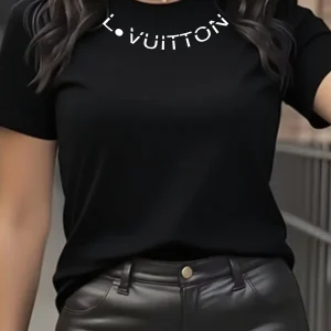Summer new style men's and women's cotton printed loose-fitting casual fashionable high-quality letter short-sleeved T-shirt top