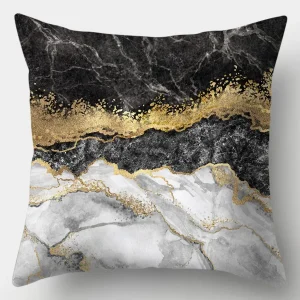 Home Decor Gold Patterned Decorative Digital Print Pillowcases Pattern Cushion Cover Suitable for Sofa Bedroom Car Pillow Cover