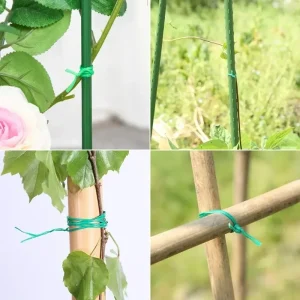 Garden Plant Twist Ties Reusable Flower Plant Climbing Cane Supports Strap Self-cutting Iron Wires Support Fixed Cable Tie Tools