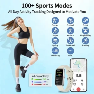 2026 Fitness Tracker Watches for Women Men with Heart Rate Monitor Sleep Tracker IP68 Waterproof Pedometer 1.47" Smart Watch Man