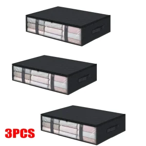 Under bed Storage Bag For Portable Foldable Quilt Bags Wardrobe Clothes Organizer Storage Box Dustproof Organizer Large Capacity