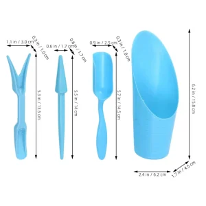 4pcs/set, Plastic Durable Bucket shovel Potted Cultivation cylinder MeatPlant soil shovel Garden Tools Mini Garden Planting Tool