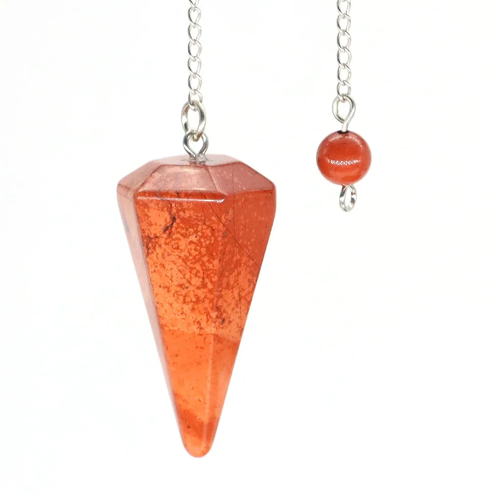 Natural Crystal Pendulums for Divination Dowsing Amethyst Pink Quartz Pendulum Reiki Healing Gem Stone Pendant Pendulos - الصورة 15