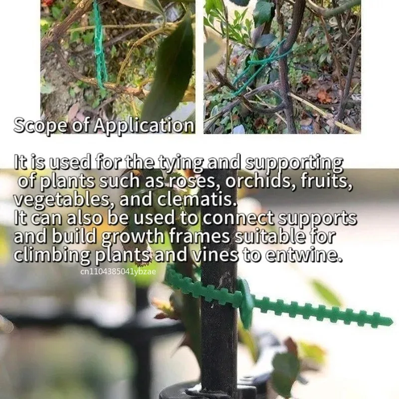 50-1000pcs Adjustable Plastic Plant Cable Ties Reusable Cable Ties for Garden Tree Climbing Support Plant Vine Tomato Stem Clip - الصورة 2