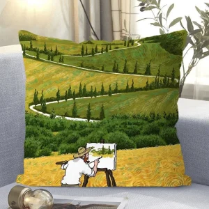 "Van Gogh - Style Impressionist Art Throw Pillow Cover"
