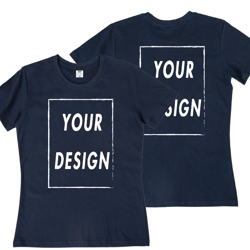 UE Size Custom Team T-shirt for Women, Add Your Own Design in Front and Back, Print and Text, High-quality T-shirt for Men - الصورة 14
