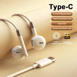 Wired Headphones HiFi Surround Sound Type-C 3.5mm In-ear Music Headset For Samsung Galaxy S25 S24 S23 S22 Ultra iPhone 16 15 Pro