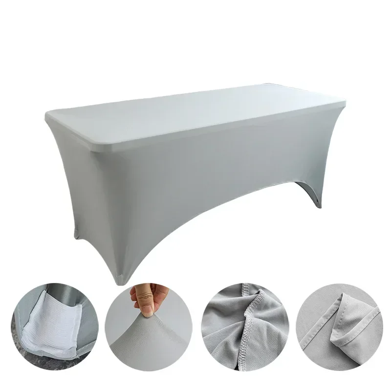 6FT 8FTSpandex Tablecloth High Stretch Wedding Hotel Birthday Table Cover for 4ft 5ft 6ft 8ft Folding Table Cocktail Tablecloth - Image 20