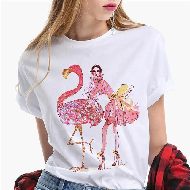 Paris Girl Europe and America Fashion Loose Ins White Short-sleeved T-shirt Woman Graphic T Shirts Harajuku Women Clothes - الصورة 21