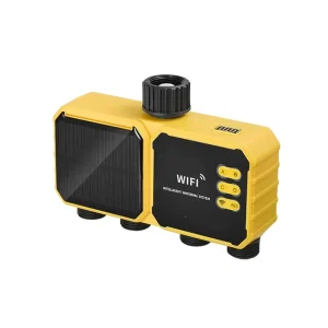 4/2 Zone WiFi Water Timer Smart Irrigation Timer Water Valve Controller Solar Powered Smart Life App 2.4GHz Auto Watering Timer
