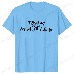 Team De La Mariée T-shirt French Evjf Futur Bride Tees Friends Single Farewell Bachelorette Party Tees Shirt for Women Clothing