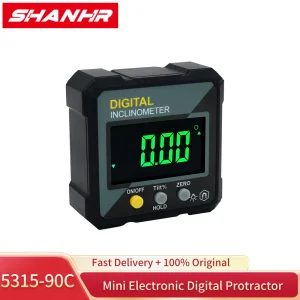 SHANHR New Angle Protractor 360 Degree Mini Electronic Digital Protractor Inclinometer Angle Finder Gauge Measurement Box