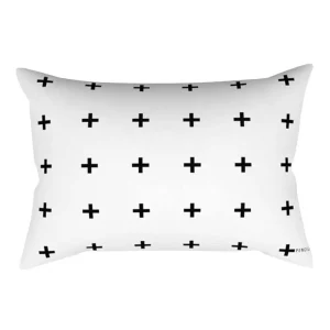 Black and White Striped Geometric Rectangle Pillow Cover Cushion Home Decor Bedroom Living Room Fashion Design