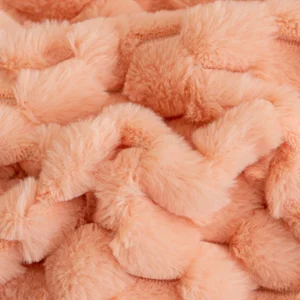 Pack of 2 artificial fur plush luxurious decorative throw pillow cover, for sofa, living room, and car interior（no pillowcore） ﻿