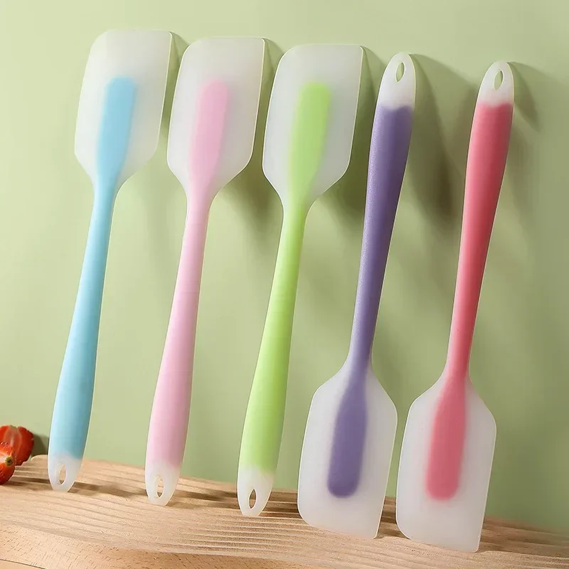 Silicone Spatula Cream Butter Cooking Baking Spatula Heat Resistant Utensils Scrape Decorator Translucent Kitchen Baking Tools - الصورة 2