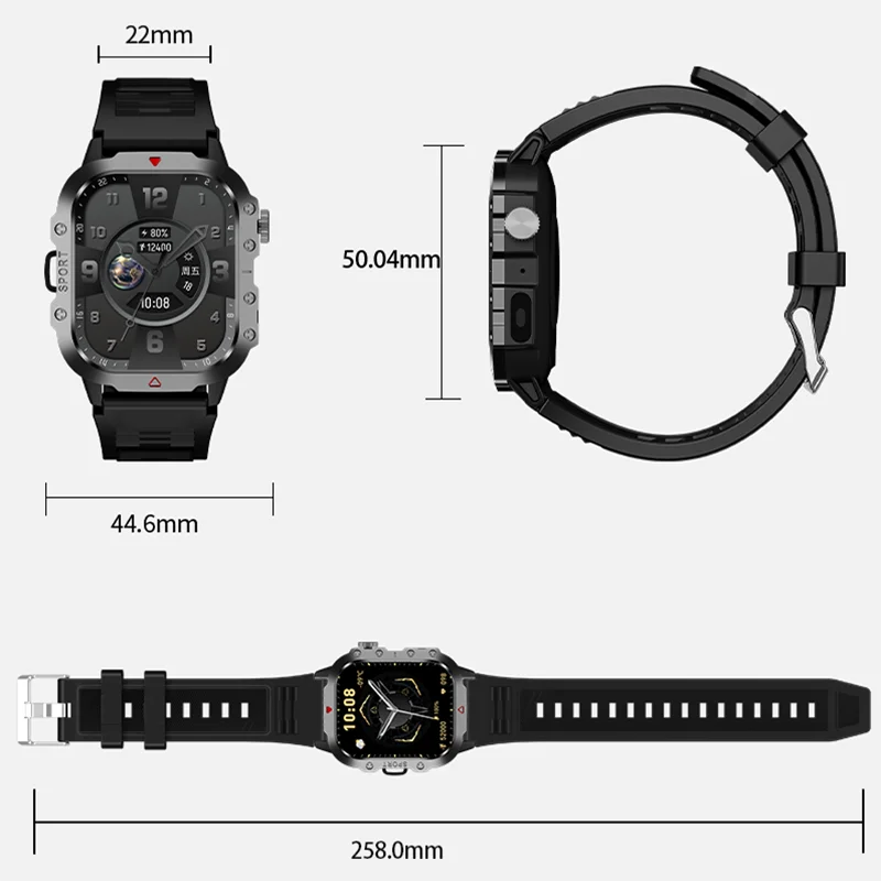 Bluetooth Call Smartwatch Electronics Military Smart Watch Digital Fitness Clock Watches Gift for Man Woman iOS Android 2025 New - الصورة 6