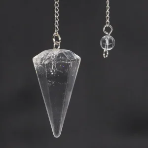 Natural Crystal Pendulums for Divination Dowsing Amethyst Pink Quartz Pendulum Reiki Healing Gem Stone Pendant Pendulos