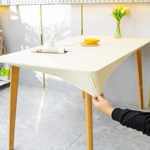 1PC Leather Elastic tablecloth Custom Square Round Table cover Waterproof dinning table cloth Protector Desk mat