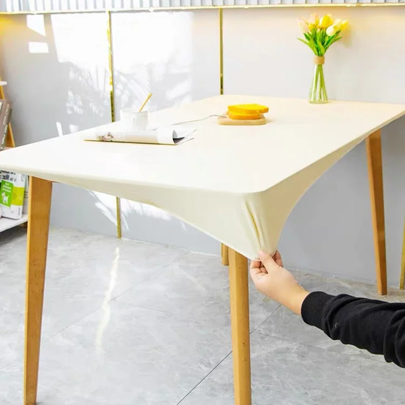 1PC Leather Elastic tablecloth Custom Square Round Table cover Waterproof dinning table cloth Protector Desk mat