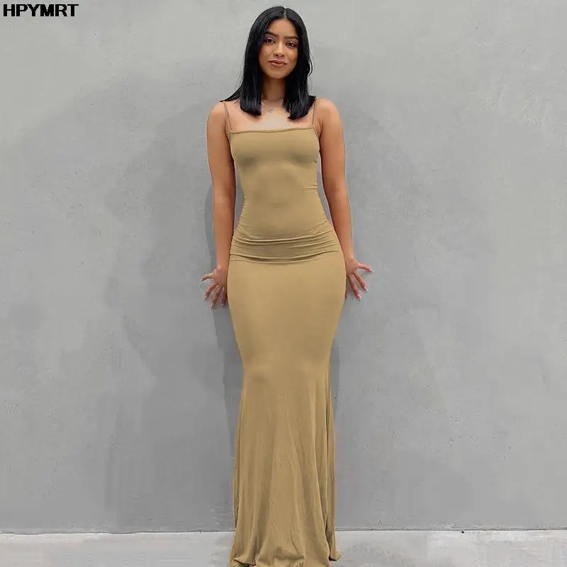 Satin Slip Sleeveless Backless Slim Sexy Maxi Dress 2022 Spring Women Party Y2K Concise Bodycon Elegant Dresses Female Clothing - Image 4