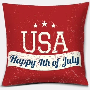 American Independence Day Series LOVE USA Printed Square Home Decoration Pillowcase Cojines Decorativos Para Sofá Akcesoria Kuch