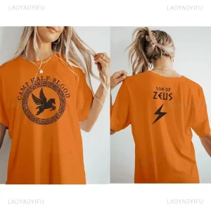 Classic Camp Half Blood Long Island Percy Jackson Son of Greek Tshirt Summer Woman Man High Quality Cotton Graphic T Shirts