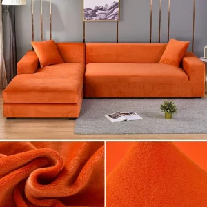 Velvet Sofa Cover Thick Elastic 1/2/3/4 Seater Sofa Cover for Living Room Velvet Plush L Shaped Corner Sofa Cover