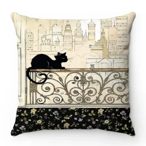 Cartoon Cat Pattern Series Super Soft Short Plush Material Pillow Cover for Home Sofa Decoration Pillow Cover