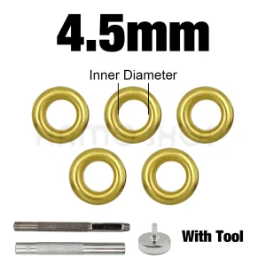 100set Gold Color Metal Eyelet Grommets With Eyelet Punch Die Tool Set For Leathercraft DIY Clothing Shoes Belt Bag Accessories