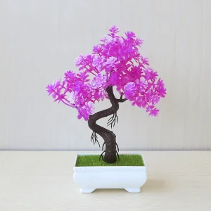 Fake Plant Potted Artificial Plants Decoration Potted Bonsai Small Tree Pot zen Garden Ornaments Table Home Room Decoration