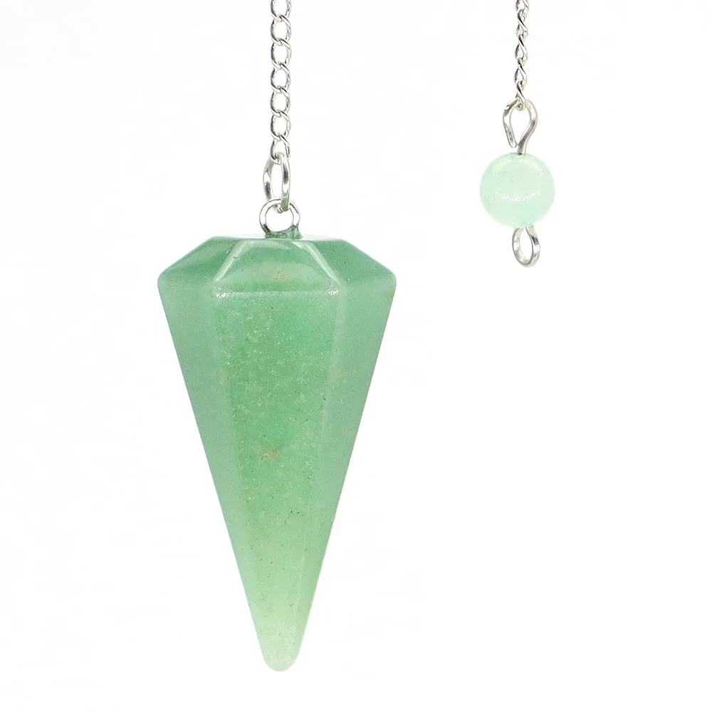Natural Crystal Pendulums for Divination Dowsing Amethyst Pink Quartz Pendulum Reiki Healing Gem Stone Pendant Pendulos - الصورة 4
